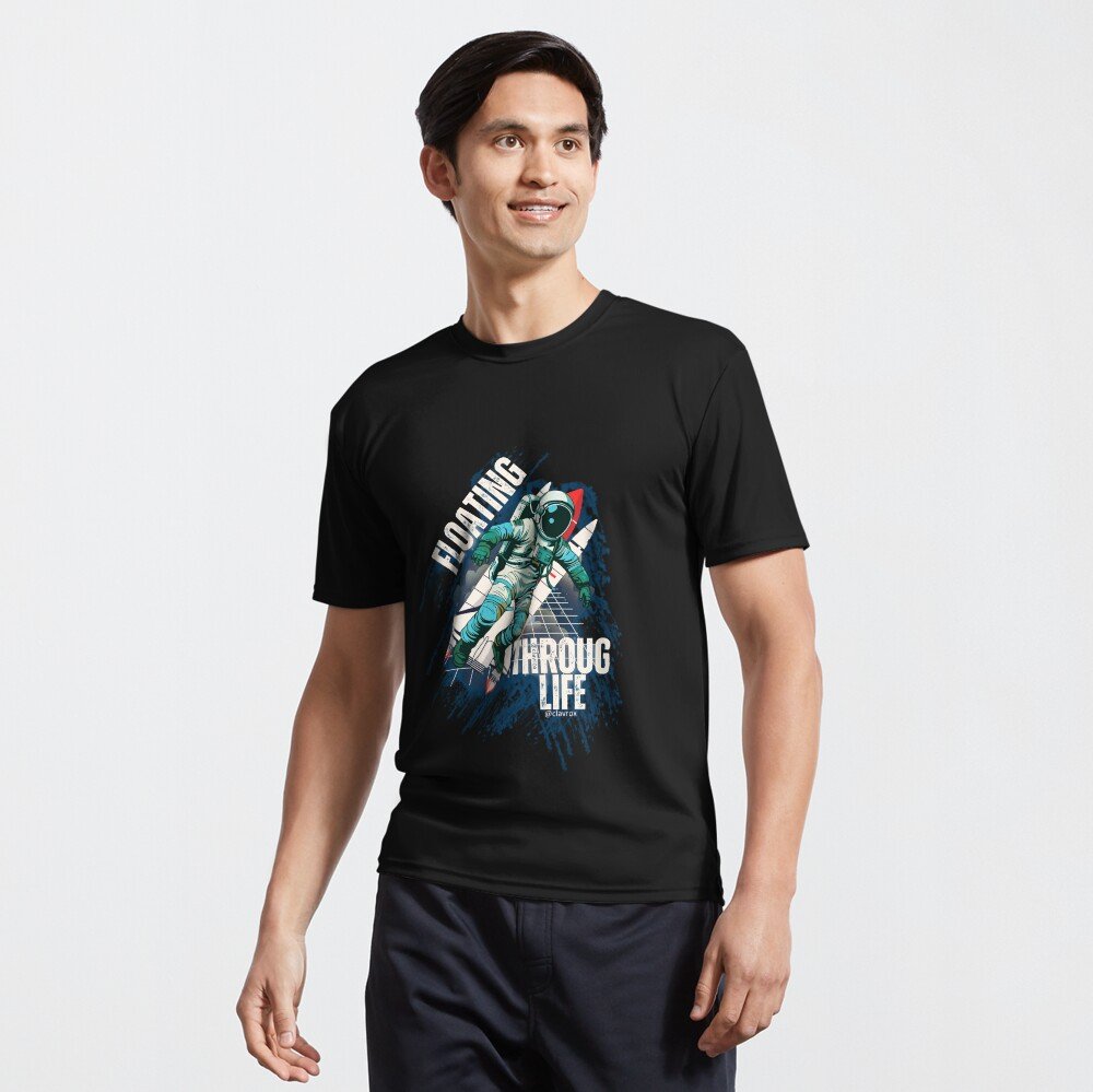 Lost in Space Astronaut T-Shirt | Out of This World Spaceman Graphic Tee Boxy T-Shirt - Image 4