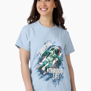 Lost in Space Astronaut T-Shirt | Out of This World Spaceman Graphic Tee Boxy T-Shirt