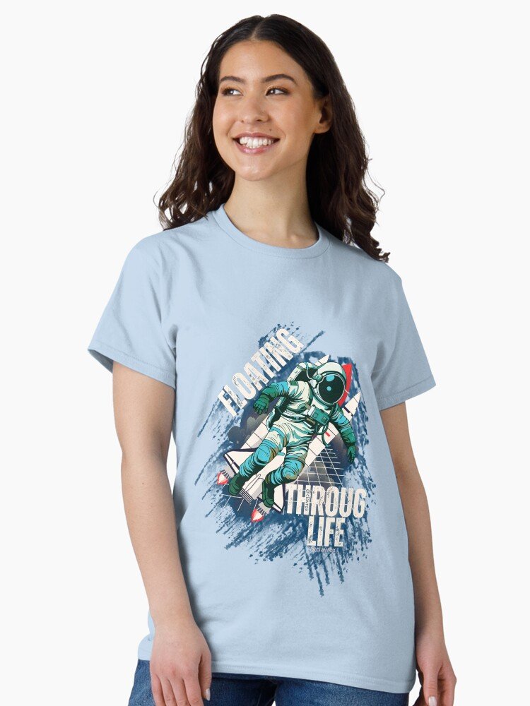 Lost in Space Astronaut T-Shirt | Out of This World Spaceman Graphic Tee Boxy T-Shirt