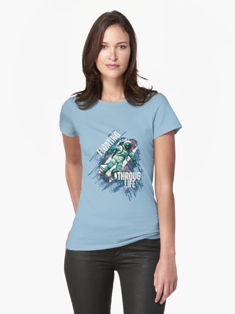 Lost in Space Astronaut T-Shirt | Out of This World Spaceman Graphic Tee Boxy T-Shirt - Image 7